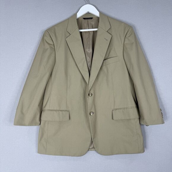 Brooks Brothers Mens Suit Jacket 42S Tan Blazer Sport Coat Old Money Neutral - Picture 1 of 12